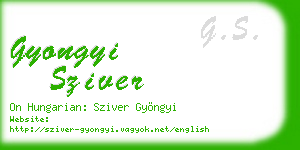 gyongyi sziver business card