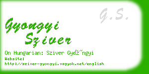 gyongyi sziver business card